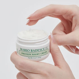 Mario Badescu ingredients label close-up showing vitamins and peptides