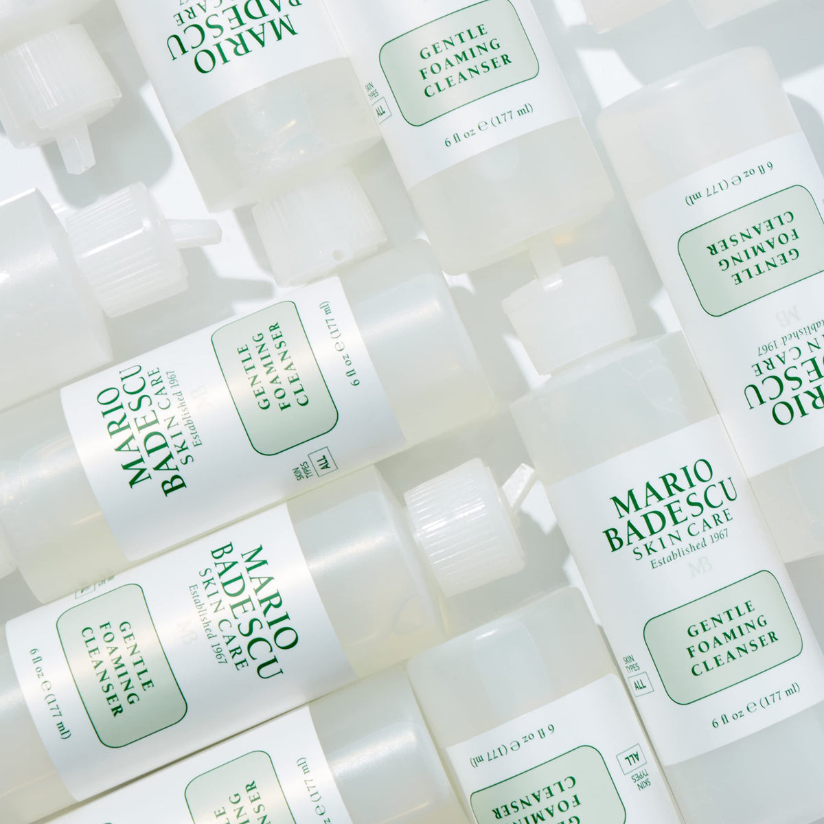 Mario Badescu dispense pump with product dollop for easy application
