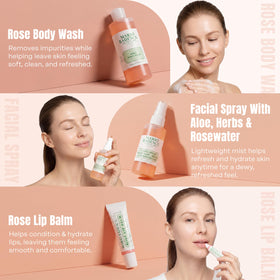 Mario Badescu rose lip balm swiped on hand, shows nourishing smoothness