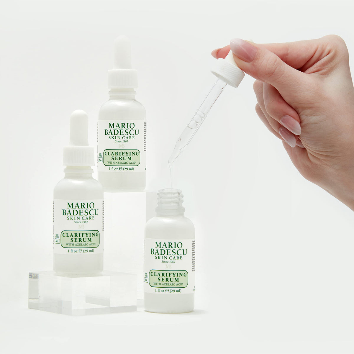 Mario Badescu back label close-up with claims and directions for use