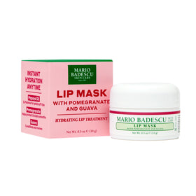 Mario Badescu 0.5 oz pot next to coin scale indicating compact travel-friendly size