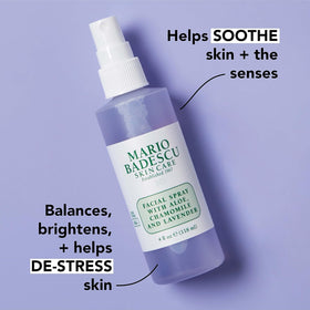 Mario Badescu size comparison in hand showing travel-friendly 4 fl oz benefit