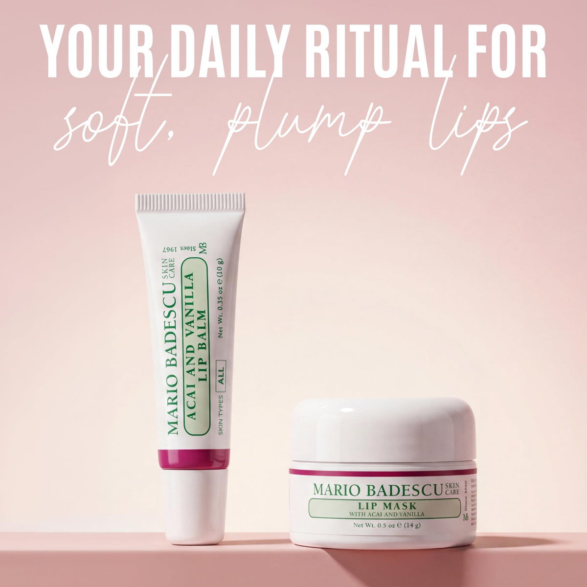 Mario Badescu products next to passport showing travel-friendly sizes