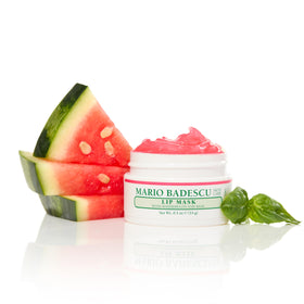 Mario Badescu lip mask half-ounce jar held in hand showing true scale