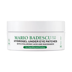 Mario Badescu patches in a relaxed spa setting conveying self-care