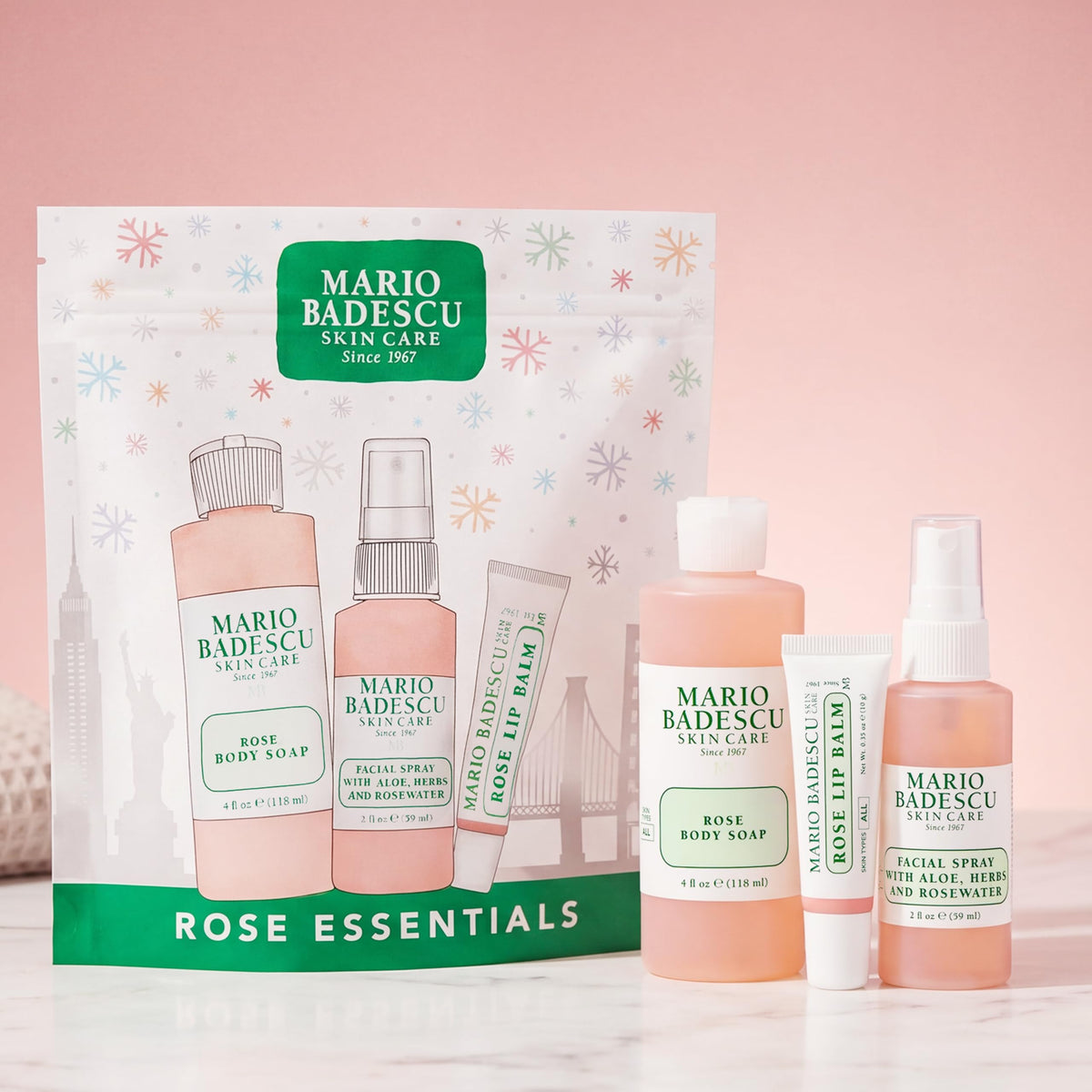 Mario Badescu creamy body wash foam on washcloth, indicates soft skin feel