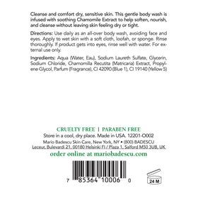 Mario Badescu azulene gel texture close-up showing gentle lather and nourishing feel