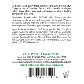 Mario Badescu toner texture close-up highlights lightweight clarity