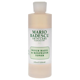 Mario Badescu bottle front view showing clear toner and brand clarity benefit
