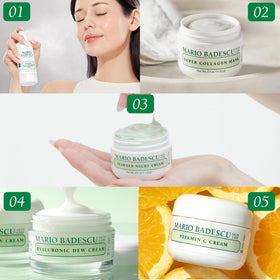Mario Badescu travel kit beside passport showing compact, TSA-friendly convenience