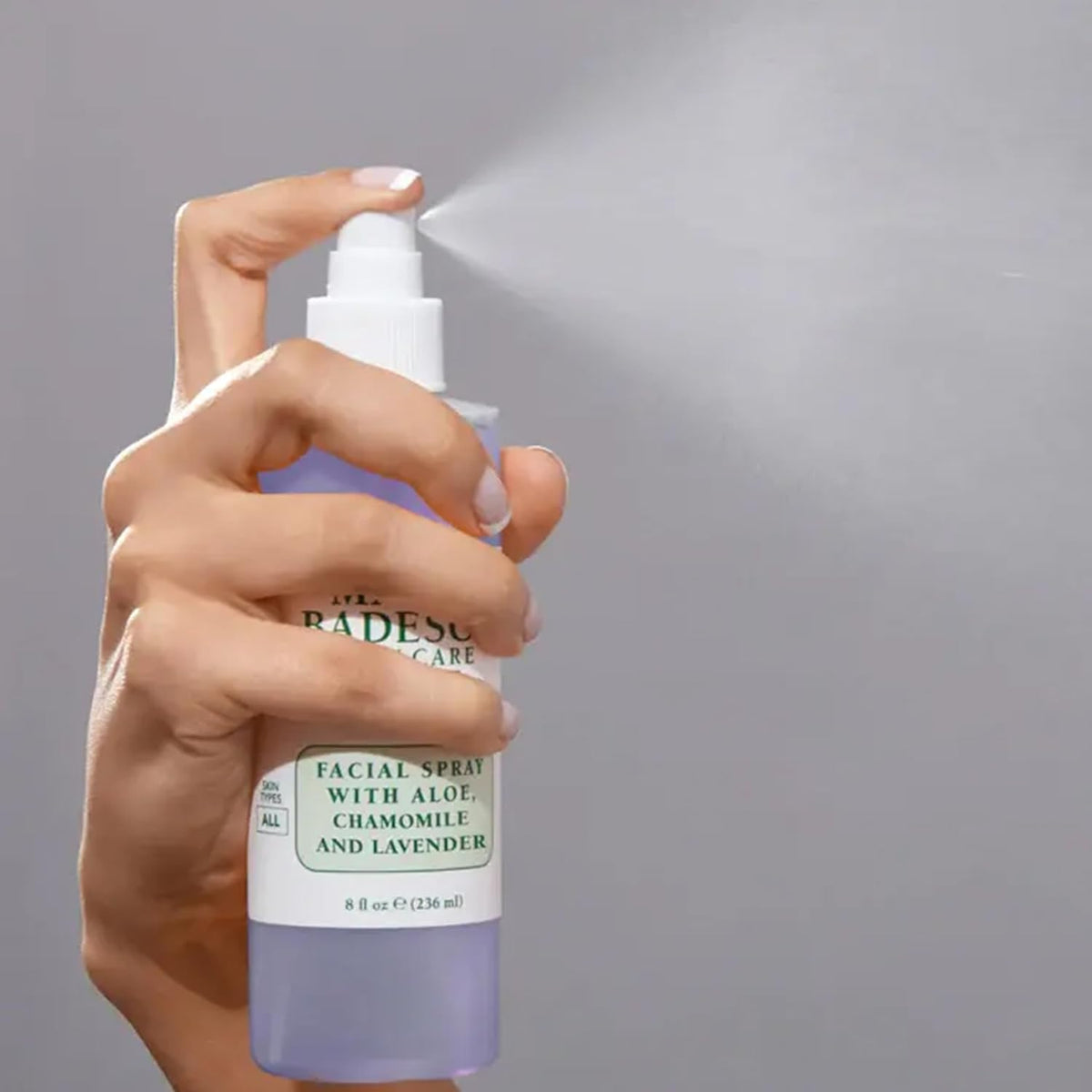 Mario Badescu travel-ready bottle mist suggesting portable refreshing boost