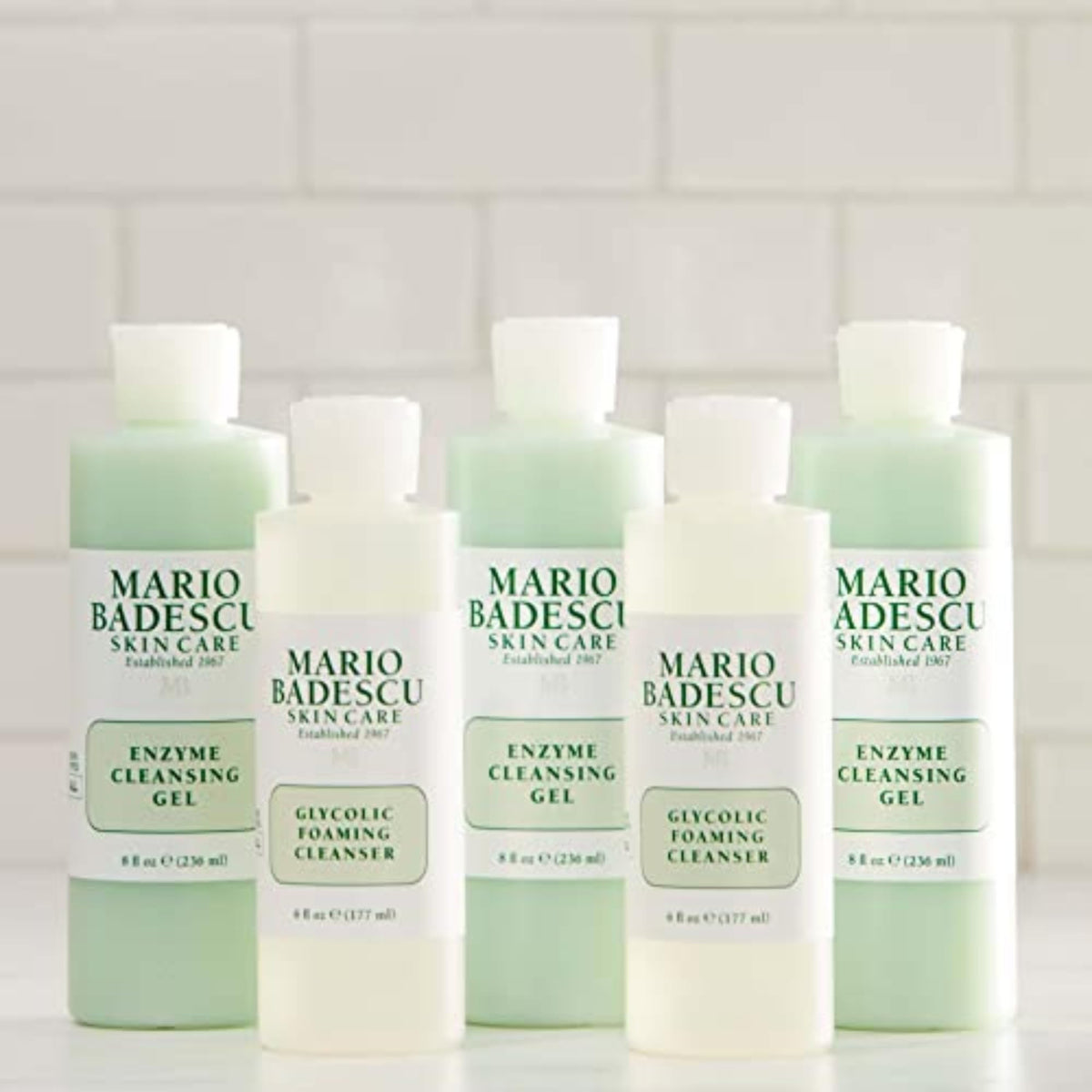 Mario Badescu gel being massaged on wet skin showing gentle cleansing action