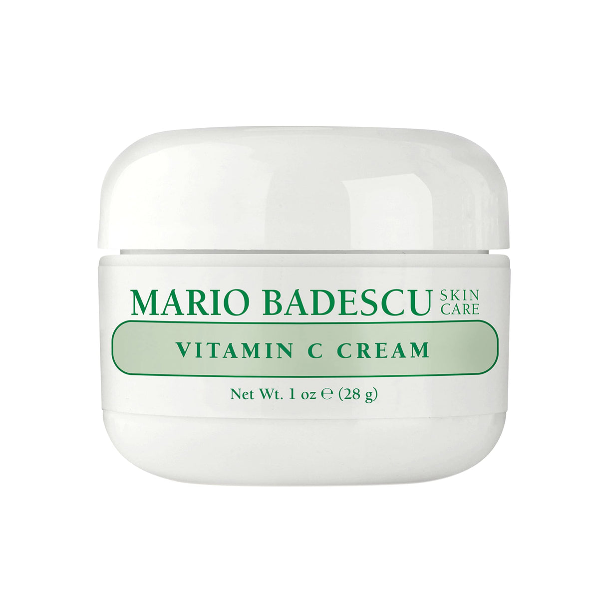 Mario Badescu front jar showing cream and branding, highlights lightweight formula