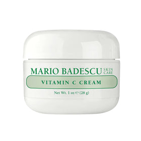 Mario Badescu front jar showing cream and branding, highlights lightweight formula