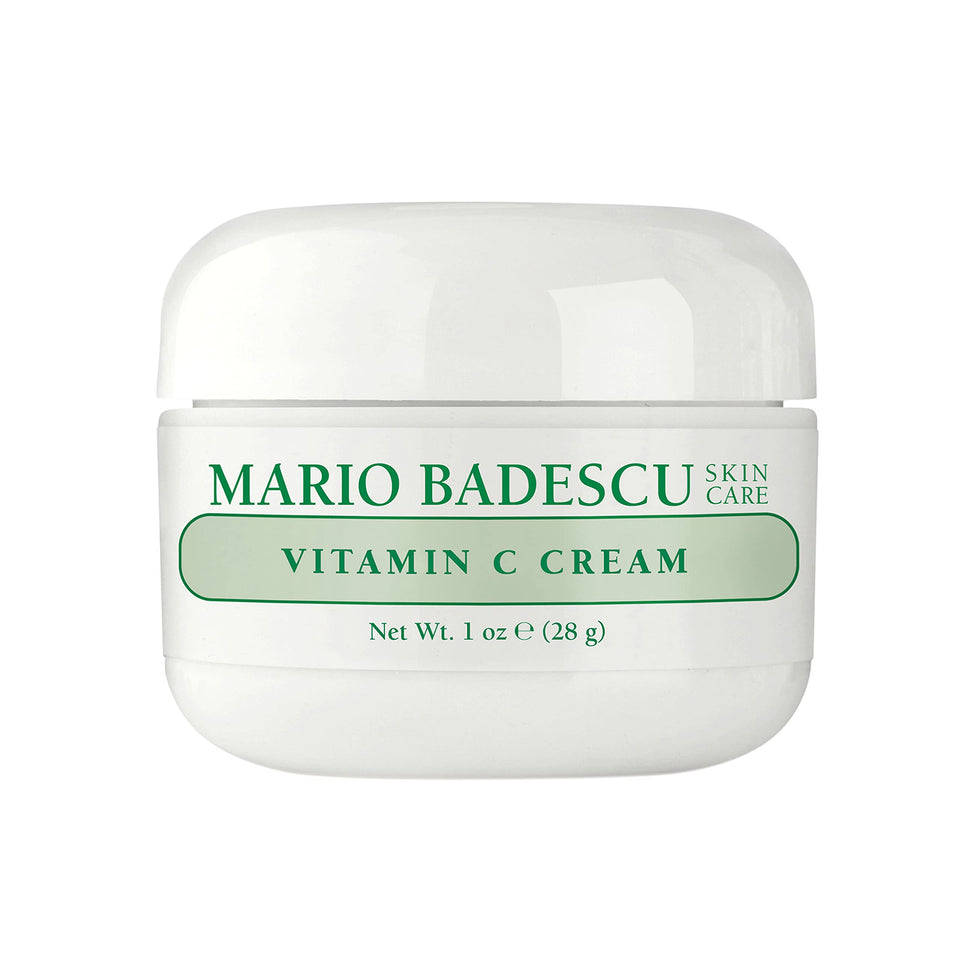 Mario Badescu front jar showing cream and branding, highlights lightweight formula