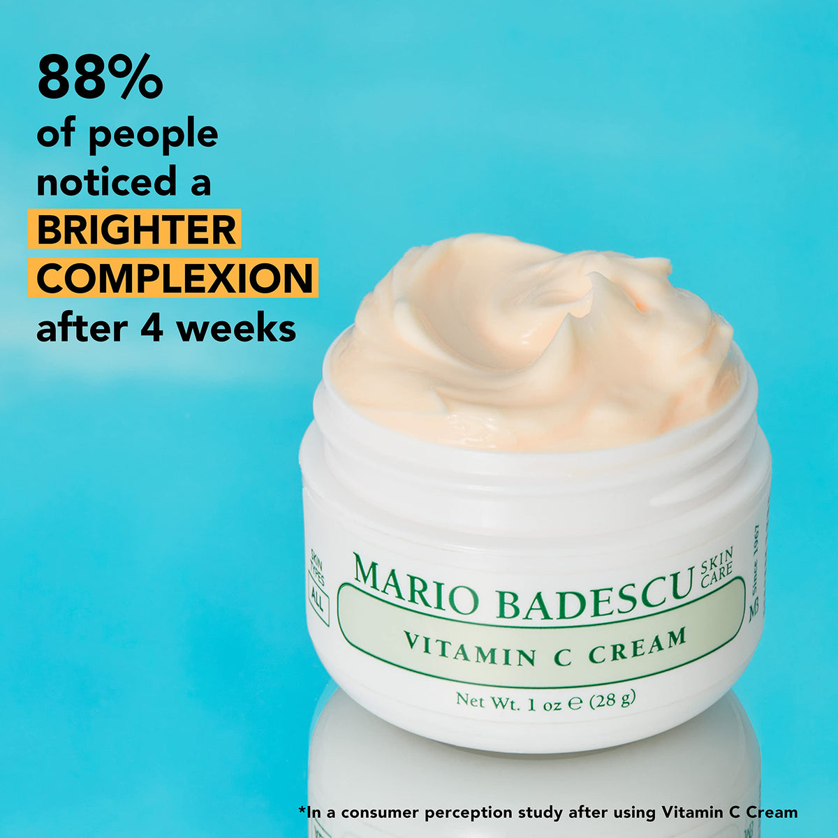 Mario Badescu rosehip seed oil bottle beside cream, highlights nourishing ingredients