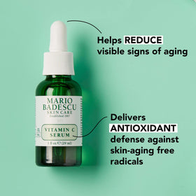 Mario Badescu silky serum texture on skin illustrating fast absorbency and lightweight feel