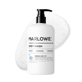 MARLOWE. front pump bottle showing clean branding and easy-dispense