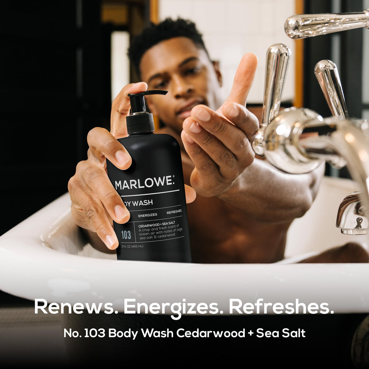 MARLOWE. close-up foam texture demonstrating rich lather for effective cleansing