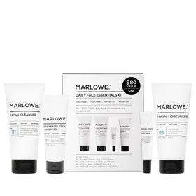 MARLOWE. kit front packaging showing all four products and gift-ready design