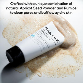 MARLOWE. ingredients flatlay highlighting green tea and aloe for soothing benefits