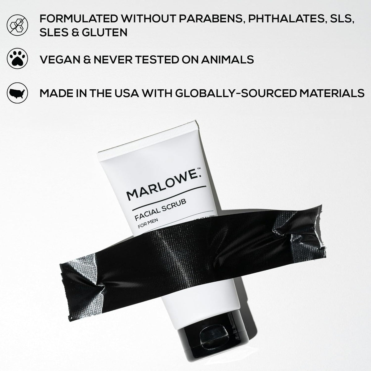 MARLOWE. moisturizer spreading on skin to illustrate fast absorption and non-greasy finish