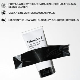 MARLOWE. moisturizer spreading on skin to illustrate fast absorption and non-greasy finish