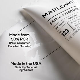 MARLOWE. product on bathroom shelf illustrating morning routine benefit