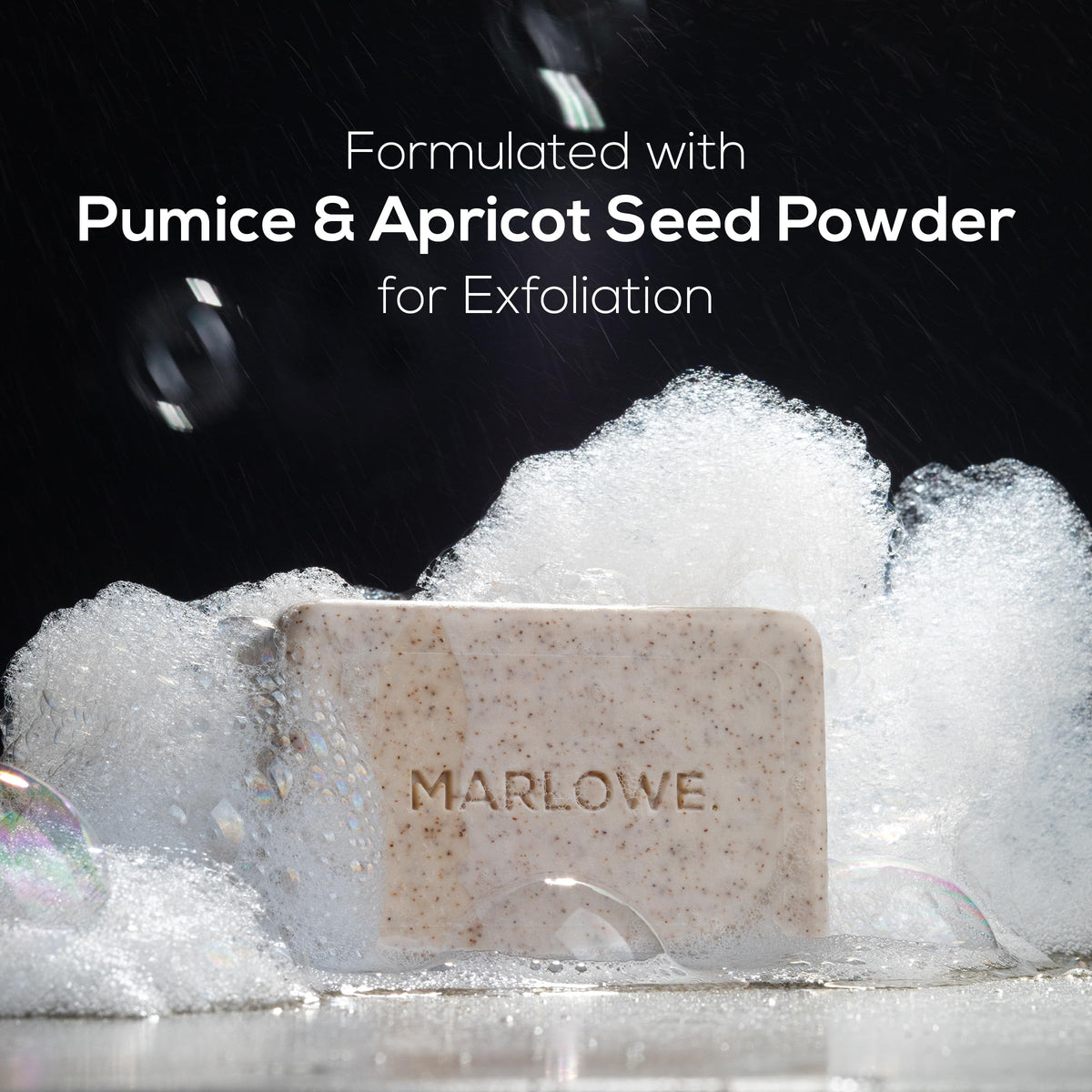 MARLOWE. No. 102 lather in hand demonstrating rich foam and cleansing