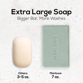 MARLOWE. bar on bathroom shelf with towels, everyday grooming convenience benefit