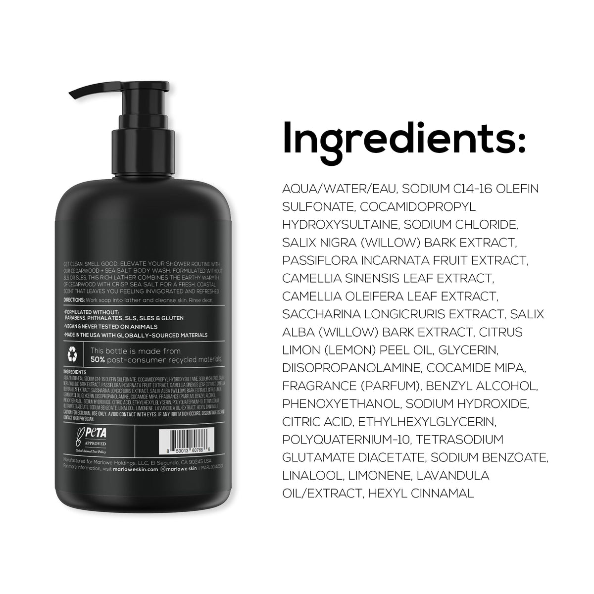 MARLOWE. lathering in shower showing moisturizing clean and refreshing finish