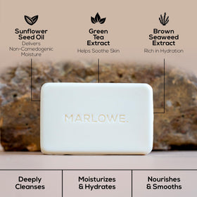 MARLOWE. sage and fir still life suggesting fresh woodsy scent with balanced warmth