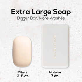 MARLOWE. suds on skin close-up demonstrating moisturizing foam and gentle cleanse