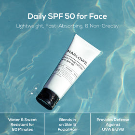 MARLOWE. tube inside gym bag illustrating on-the-go sun protection