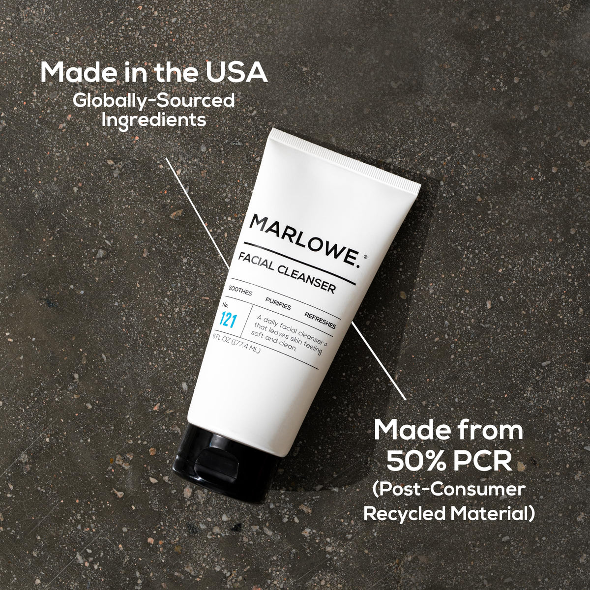 MARLOWE. tube in gym bag, emphasizing travel-friendly freshness