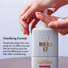 MARO17 applied to scalp during wash showing invigorating tingling benefit