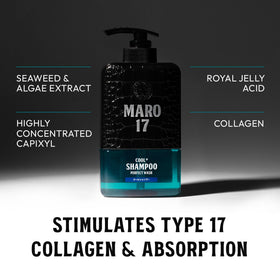 ＭＡＲＯ１７ in hand lather demonstrating deep cleanse benefit