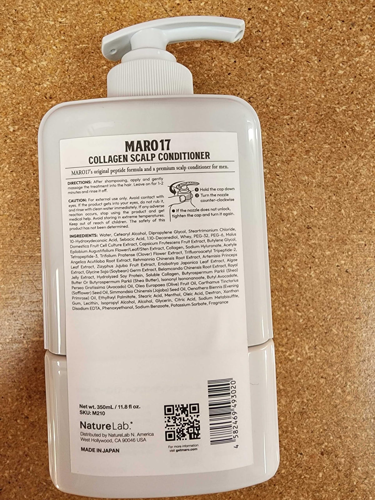 MARO17 size scale next to hand showing 11.6 oz convenience for travel