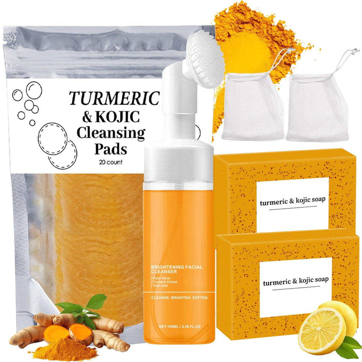 MAROJEIF front packaging set showing kit and benefits of full cleansing