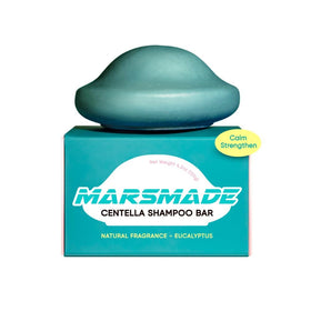 MARS MADE front packaging view showing compact shampoo bar and benefits