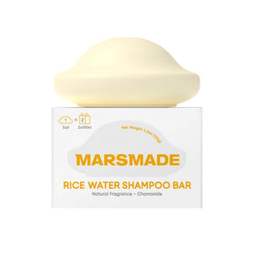MARS MADE shampoo bar front packaging showing branding and eco benefit