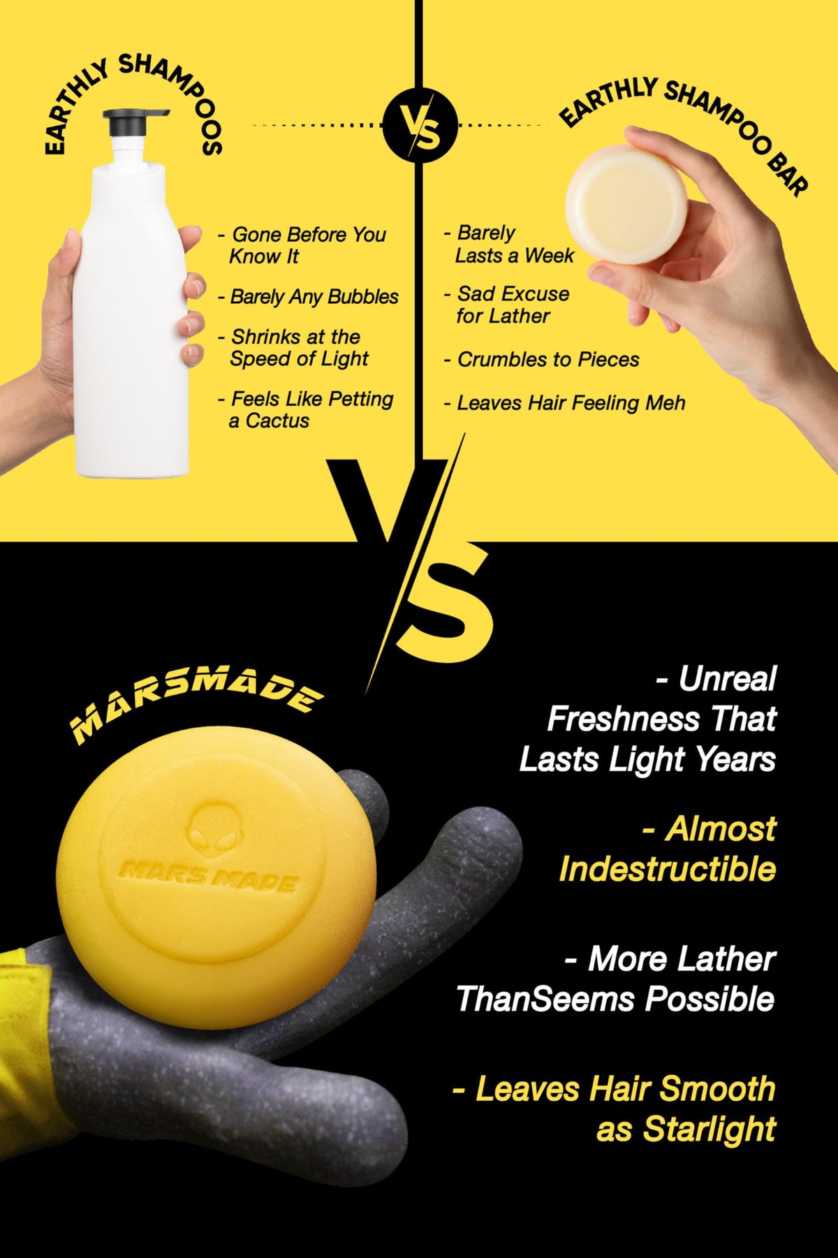 MARS MADE label close-up listing sea salt, bergamot, gardenia for ingredient clarity