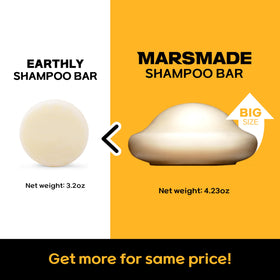 MARS MADE shampoo bar on bathroom vanity showing sustainable lifestyle
