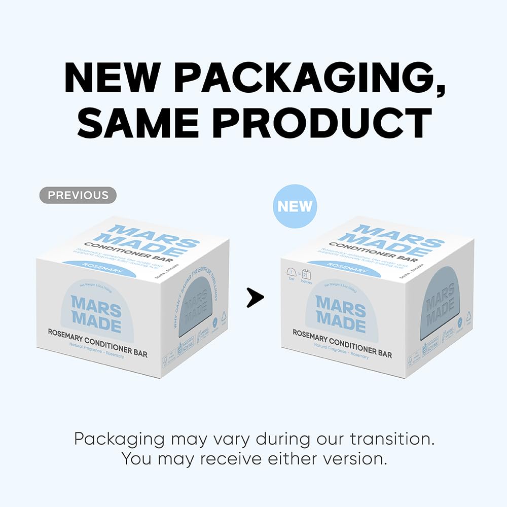 MARS MADE conditioner bar in hand showing compact travel-friendly size