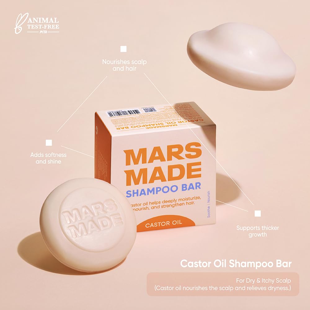MARS MADE shampoo bar lathering in hands for easy travel-friendly washing benefit