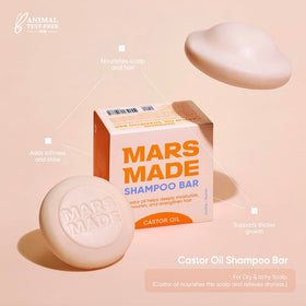 MARS MADE shampoo bar lathering in hands for easy travel-friendly washing benefit