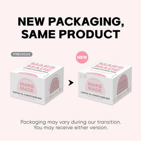 MARS MADE close-up texture of conditioner bar showing creamy conditioning richness