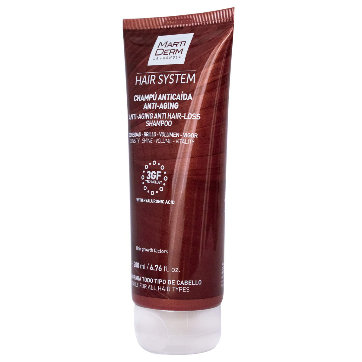 Martiderm in-hand application showing scalp massage and improved comfort