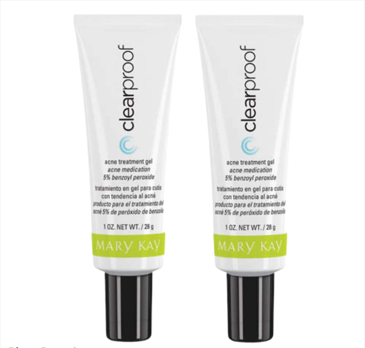 Mary Kay Clearproof front packaging showing clear gel tube for fast blemish care