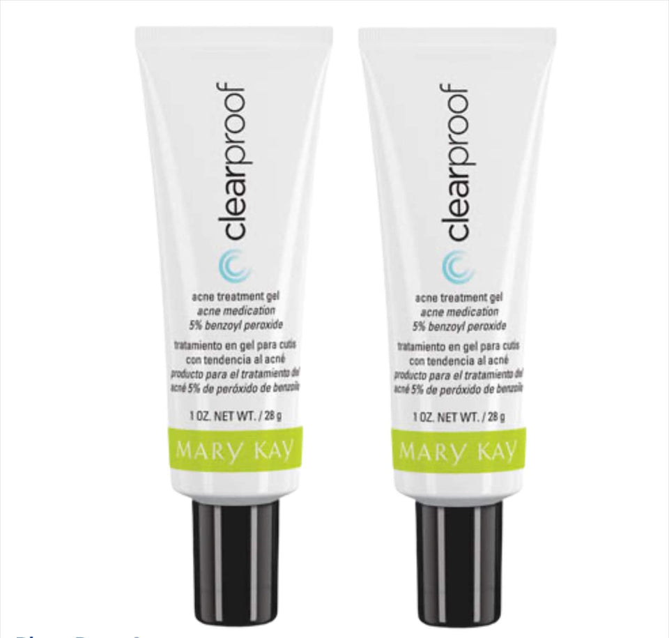 Mary Kay Clearproof front packaging showing clear gel tube for fast blemish care